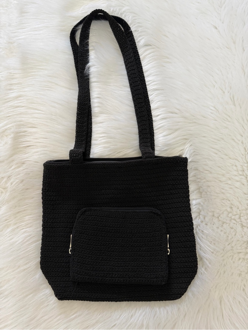 Cherokee Black Woven Tote Bag